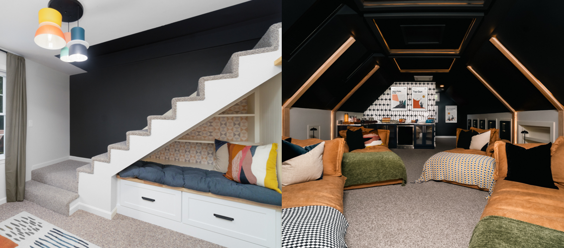 From Forgotten Attic to Retro Home Theater: A Transformation with a Playful Twist